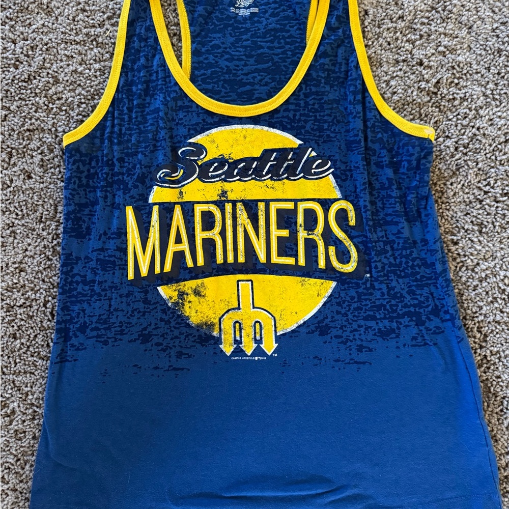 Seattle Mariners Women's Throwback Tank Top Size Large